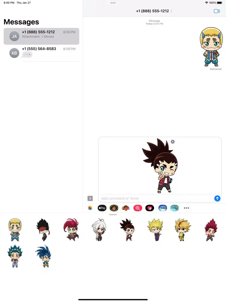 Captures d'écran de BEYBLADE BURST Stickers iPad 