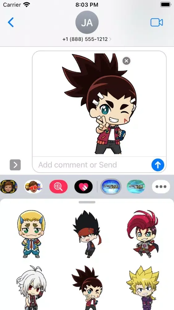 Captures d'écran de BEYBLADE BURST Stickers