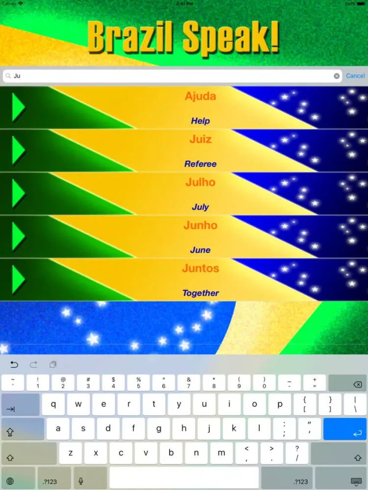 Скриншоты Brazil Speak! iPad 