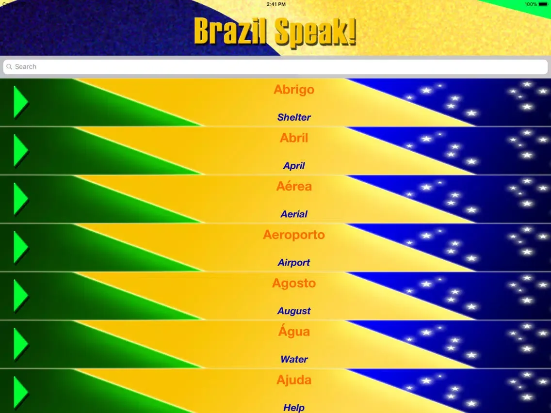 Скриншоты Brazil Speak! iPad 