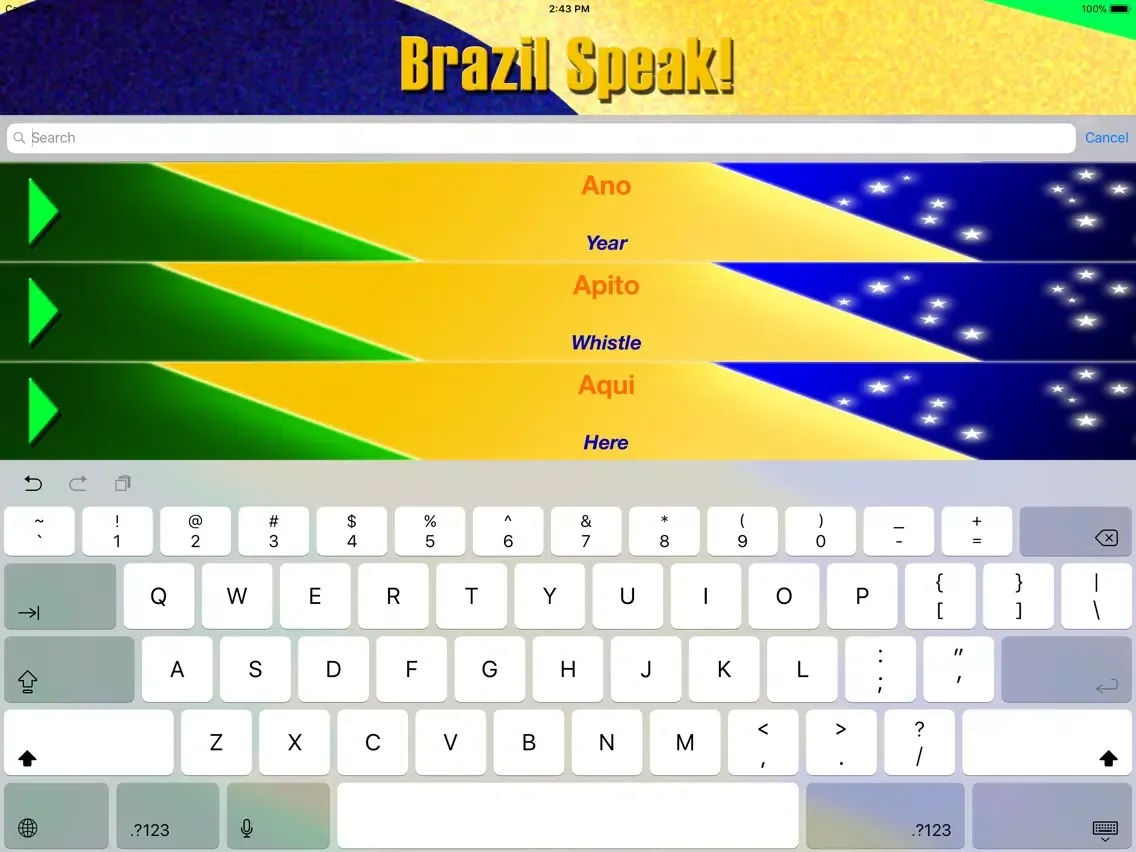 Скриншоты Brazil Speak! iPad 