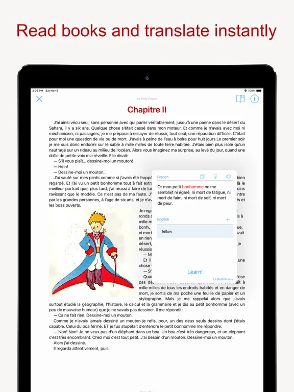 Tangkapan layar Read and Learn iPad 