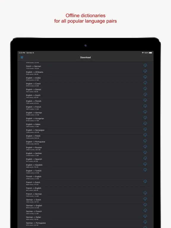 Tangkapan layar Read and Learn iPad 
