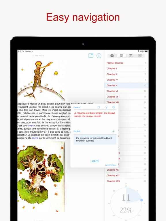 Tangkapan layar Read and Learn iPad 