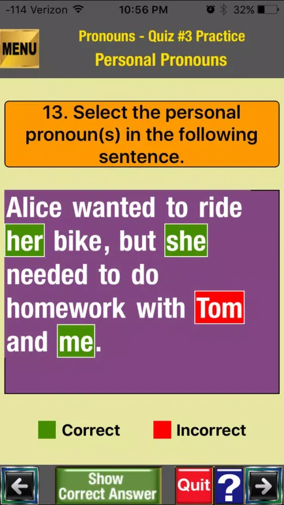 easyLearn Pronouns in English Grammar سکرین شاٹس