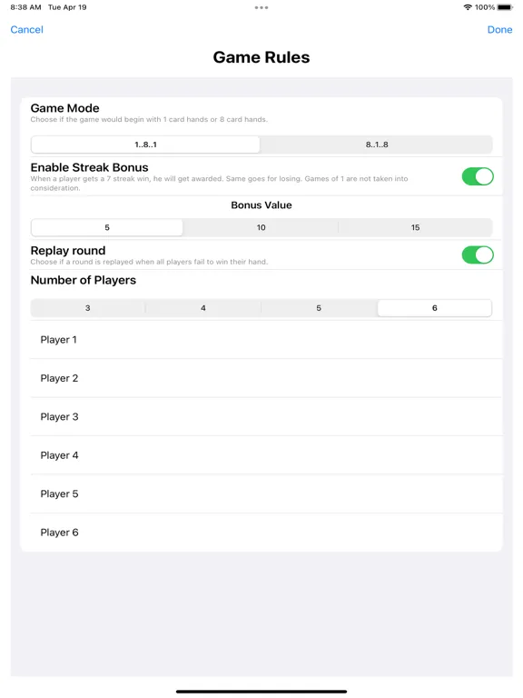 Whist Buddy iPad  Ekran Görüntüleri