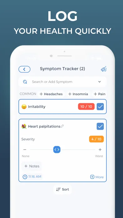 Zrzuty ekranu Anxiety Tracker - Anandly