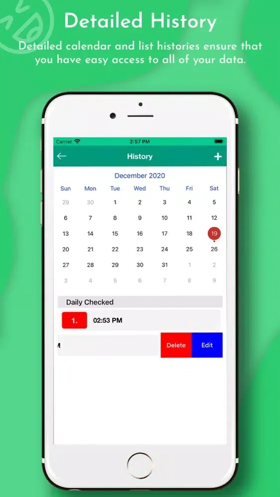 Tangkapan skrin Anxiety Tracker Log