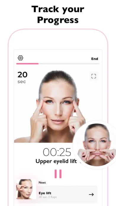 Capturas de tela do Glowly: Face & Body Workouts