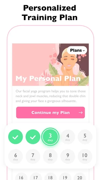 Capturas de tela do Glowly: Face & Body Workouts