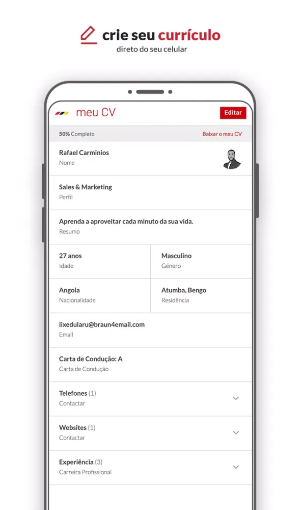 ภาพหน้าจอของ emprego.co.ao