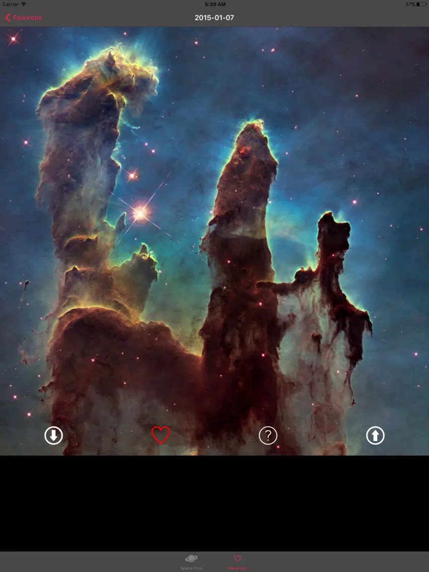 Ảnh chụp màn hình của Space Pictures iPad 