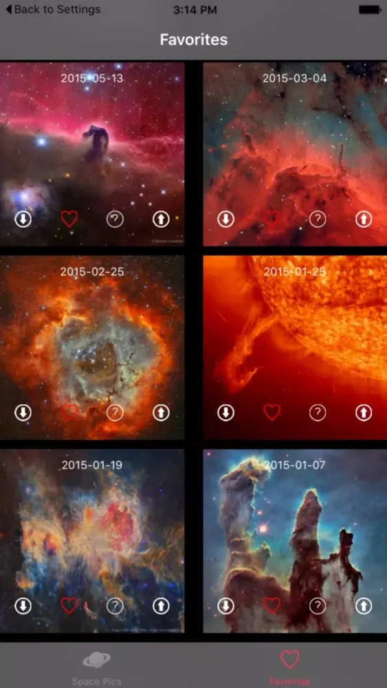 Tangkapan skrin Space Pictures