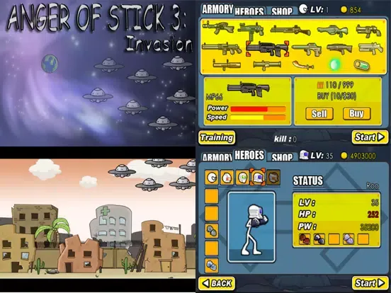 ภาพหน้าจอของ AngerOfStick3: Invasion iPad 