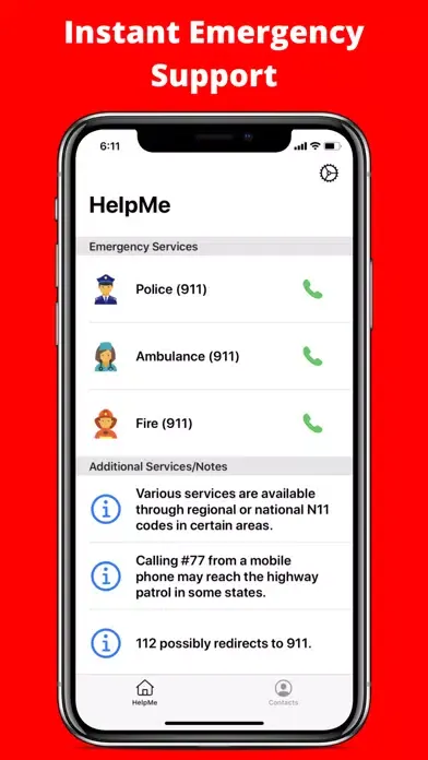 HelpMe - Emergency Services Screenshots