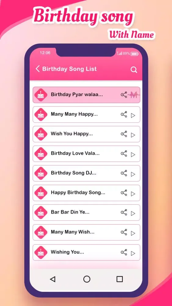 Tangkapan layar Birthday Song with Name: Birthday Songs Maker