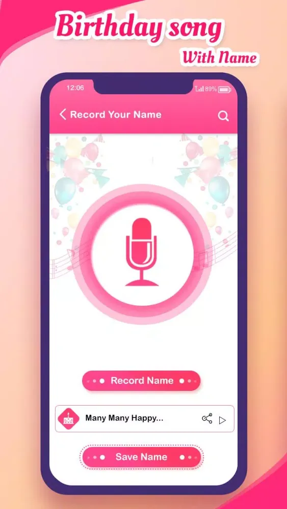 Tangkapan layar Birthday Song with Name: Birthday Songs Maker