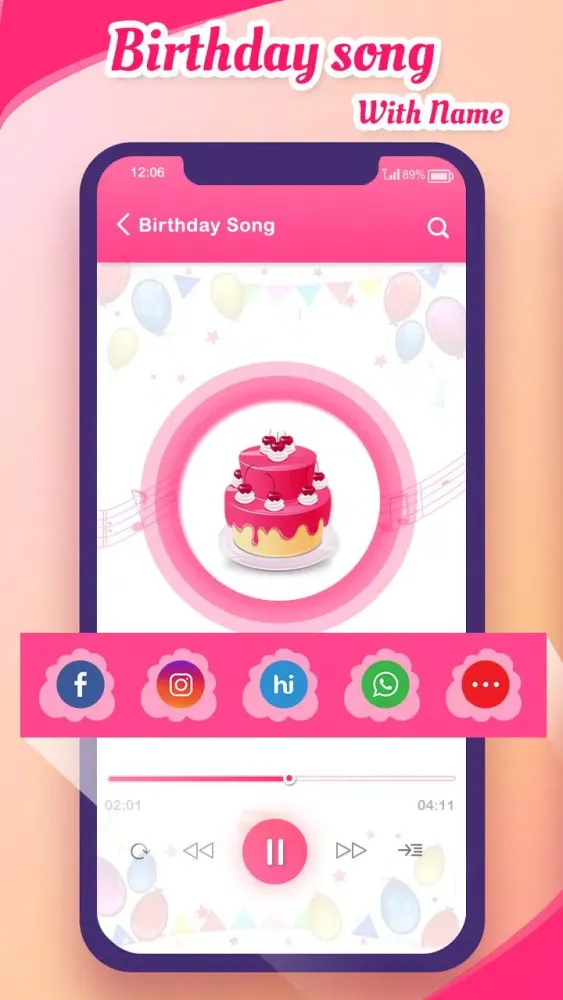 Tangkapan layar Birthday Song with Name: Birthday Songs Maker