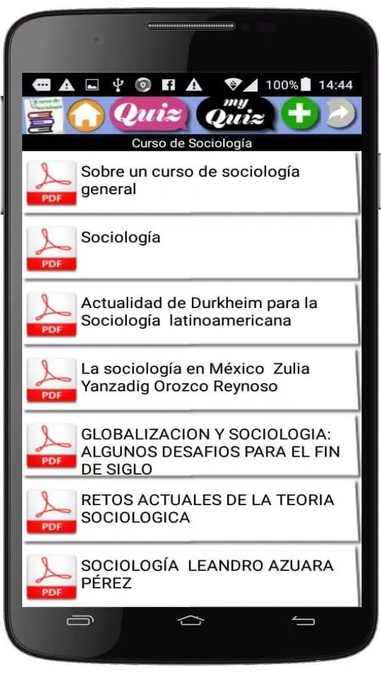 Capturas de pantalla de Curso de Sociología