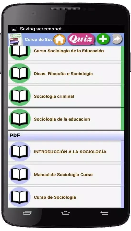 Capturas de pantalla de Curso de Sociología