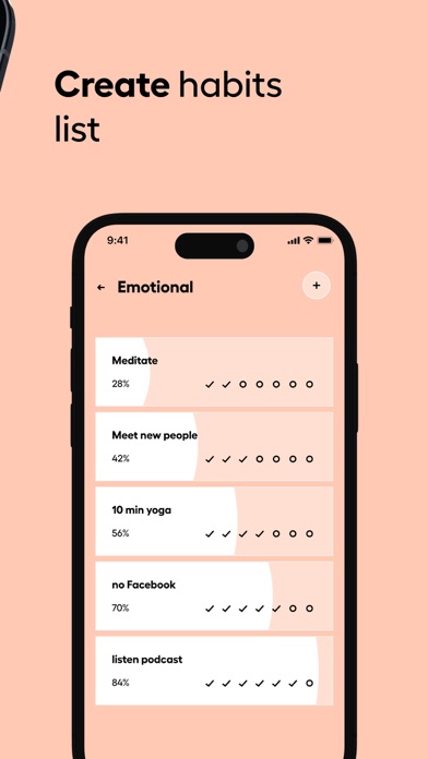 Captures d'écran de Take8: Daily habit tracker