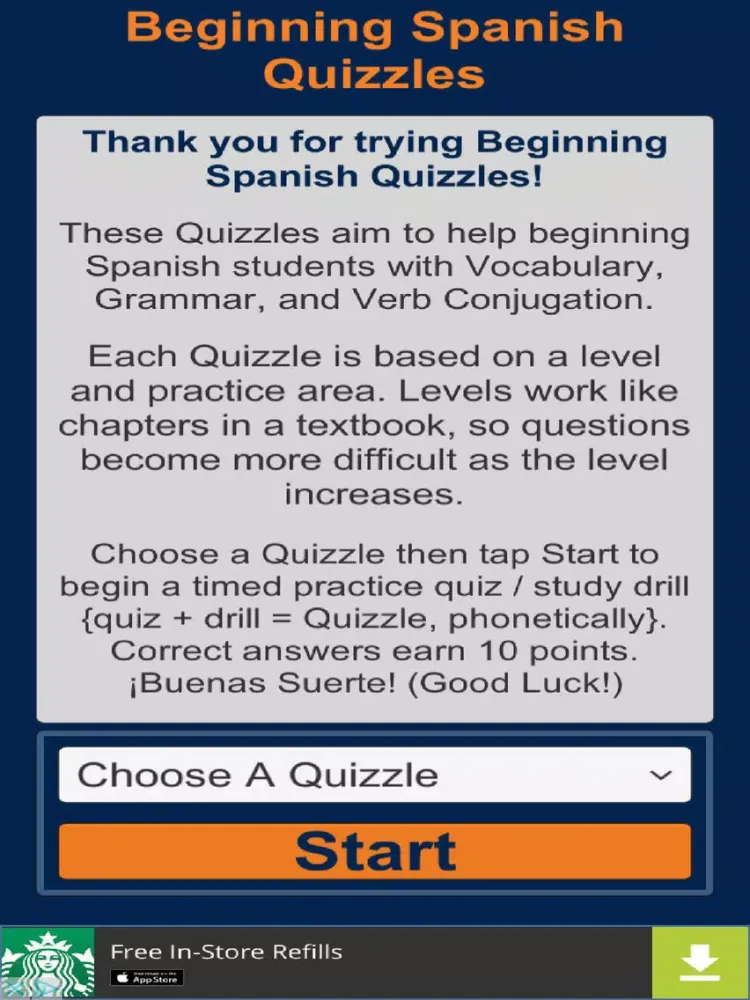Beginning Spanish Quizzles iPad  スクリーンショット