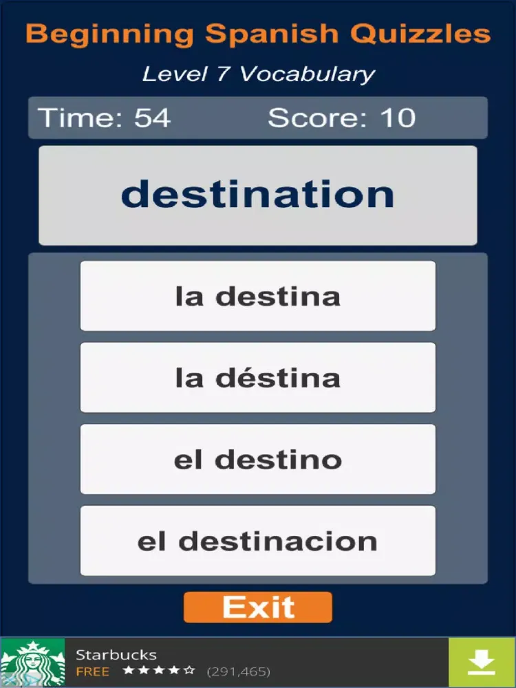 Beginning Spanish Quizzles iPad  スクリーンショット
