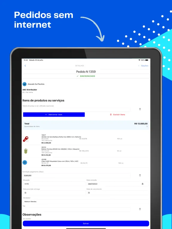 Gestão Pedidos iPad  स्क्रीनशॉट