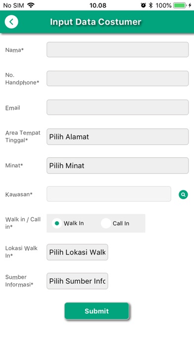 Screenshot di SMS