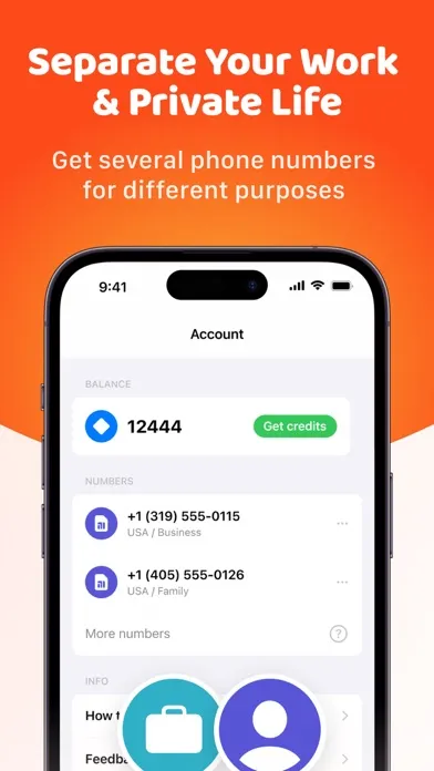 Zrzuty ekranu Second Phone - 2nd Line Number
