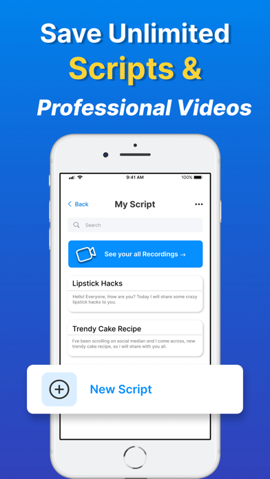 Tangkapan layar Teleprompter - AI Captions App