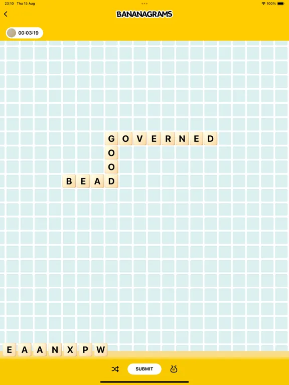 ภาพหน้าจอของ Bananagrams iPad 
