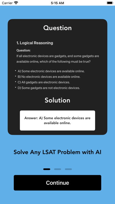 Capturas de pantalla de LSAT AI - Scan & Solve Prep