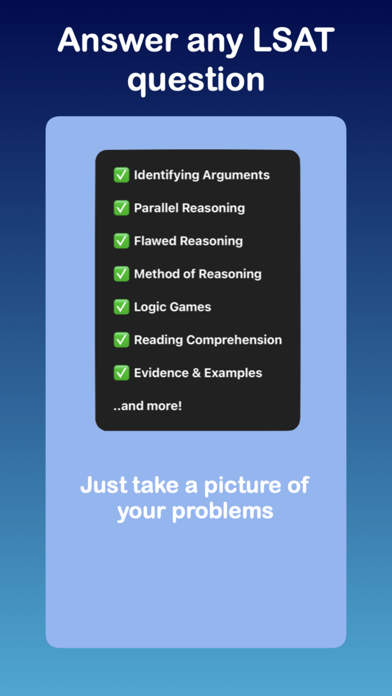 Capturas de pantalla de LSAT AI - Scan & Solve Prep