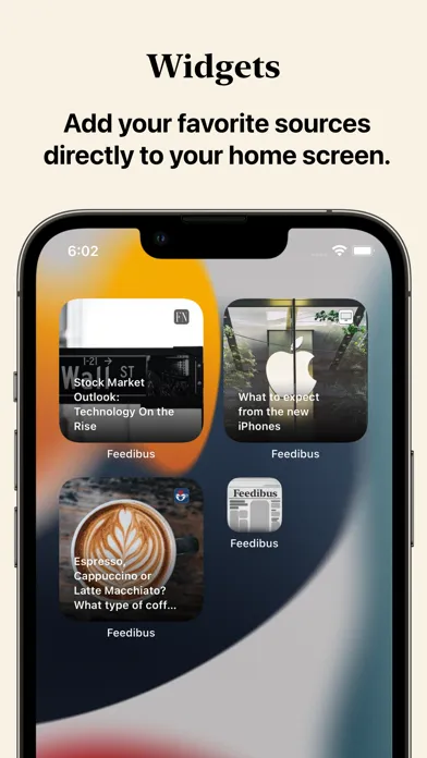 Tangkapan layar Feedibus — RSS Feed Reader