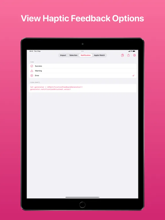 Screenshot di Haptics - Test Haptic Feedback iPad