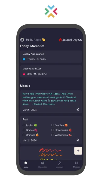 Capturas de pantalla de Goalvy: Planner & Life Coach