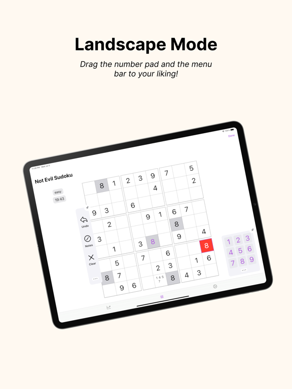 ภาพหน้าจอของ Not Evil Sudoku iPad 