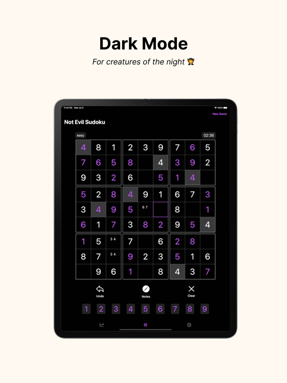 ภาพหน้าจอของ Not Evil Sudoku iPad 