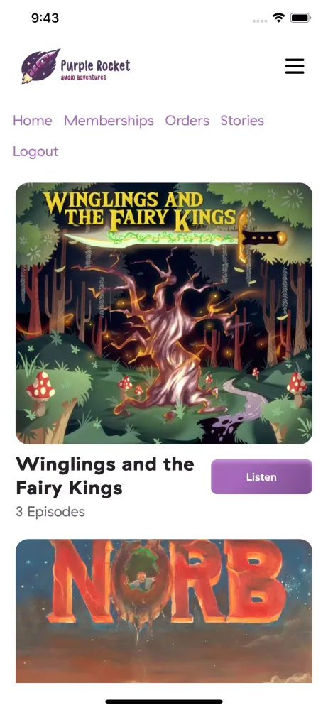 Purple Rocket Podcast Screenshots