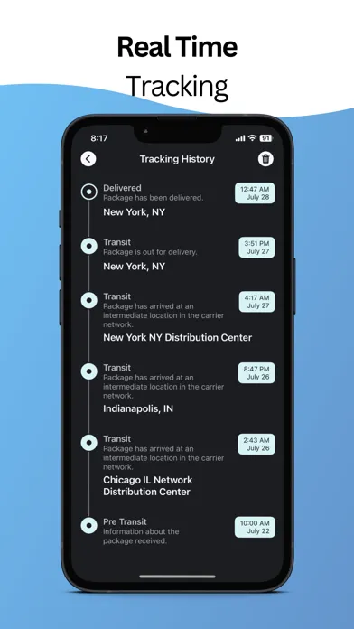 Скриншоты Trackit - Package Tracker