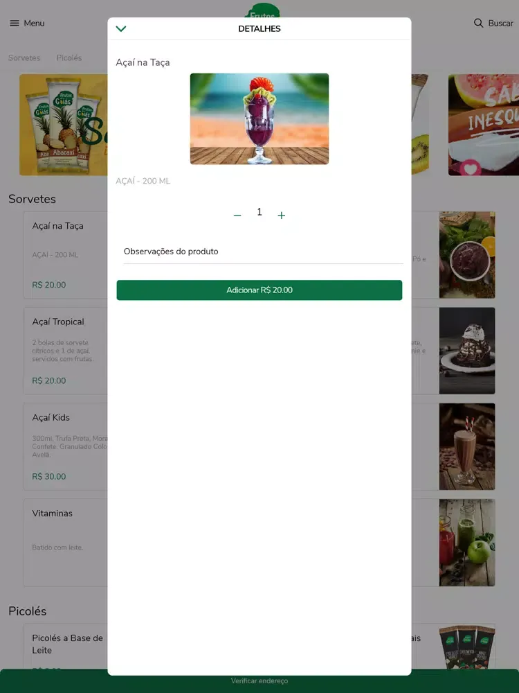 Zrzuty ekranu Frutos de Goiás Sarzedo iPad 