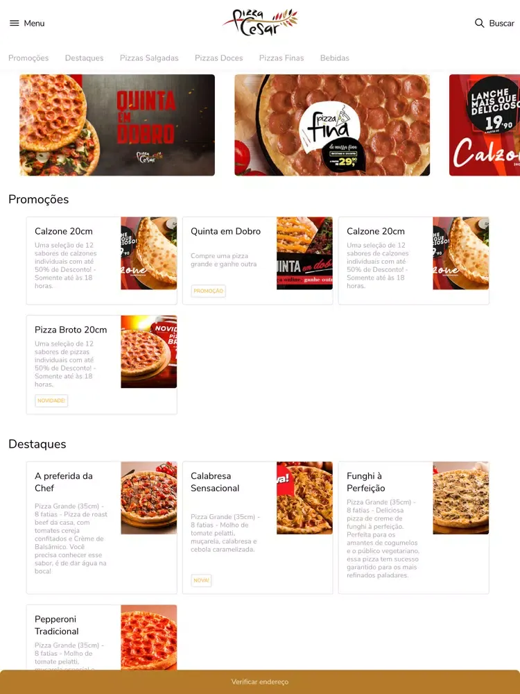 Pizza Cesar Delivery iPad  स्क्रीनशॉट