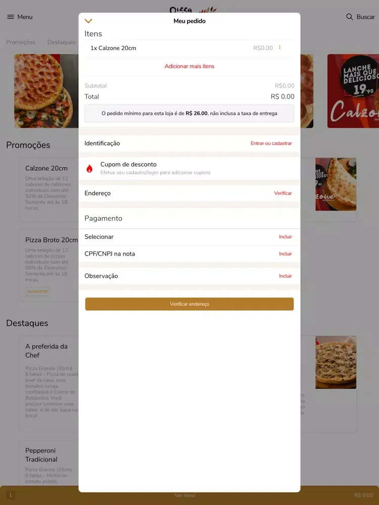 Pizza Cesar Delivery iPad  स्क्रीनशॉट