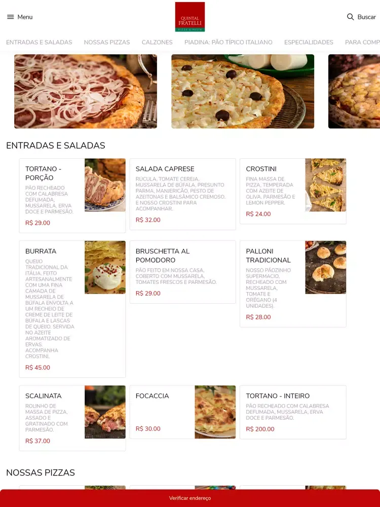 Captures d'écran de Quintal Fratelli Delivery iPad 