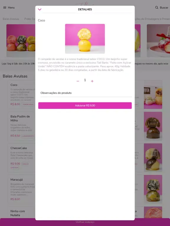 Скриншоты Tati Barbi Balas Caramelizadas iPad 