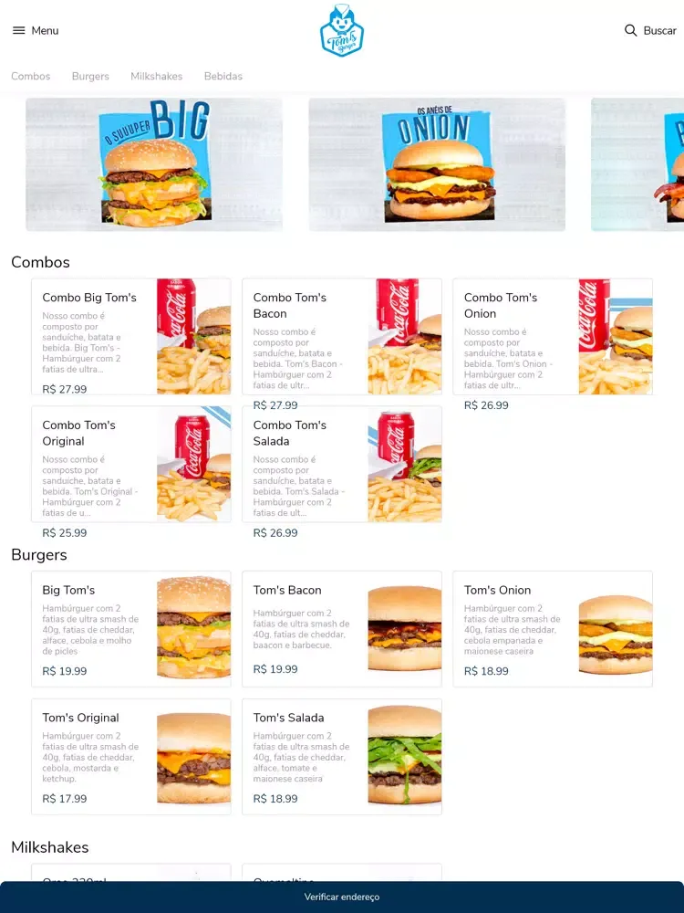 Toms Burger iPad 应用截图