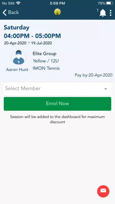 Screenshot di IMON Tennis