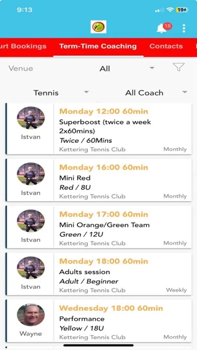 Kettering Tennis Club स्क्रीनशॉट