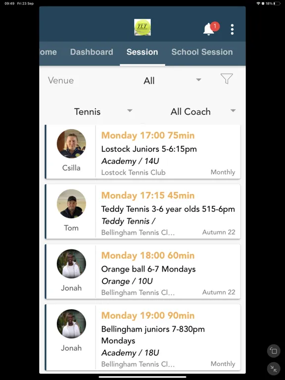 ProACE Sports and Swimming iPad  Screenshots